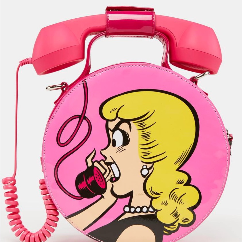 Pink Retro Telephone Handbag